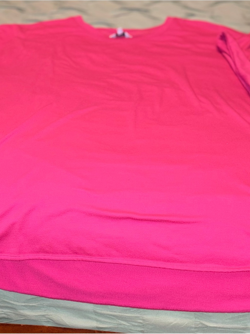 crown & ivy Bright Hot Pink Crewneck top